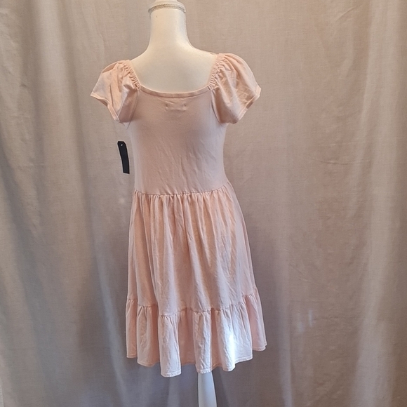 MELROSE and Market Elegant Light Pink Ruffle Sleeve Dress, NWT, Soft Cotton - Picture 3 of 5